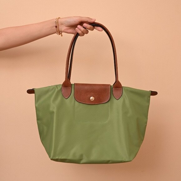 Brand new green Longchamp canvas bag - Picture 1 of 6
